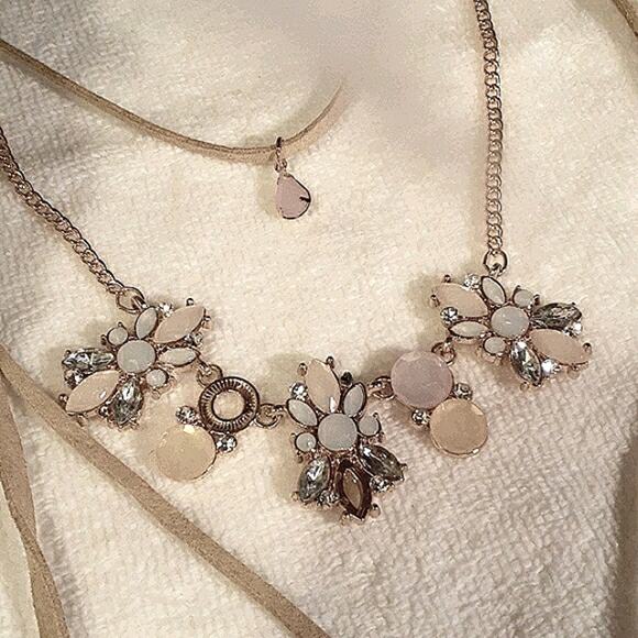 Necklace Layered Suede w Charms, Beads Modern Long Length Bohemian Gyspy Elegant - Picture 6 of 11